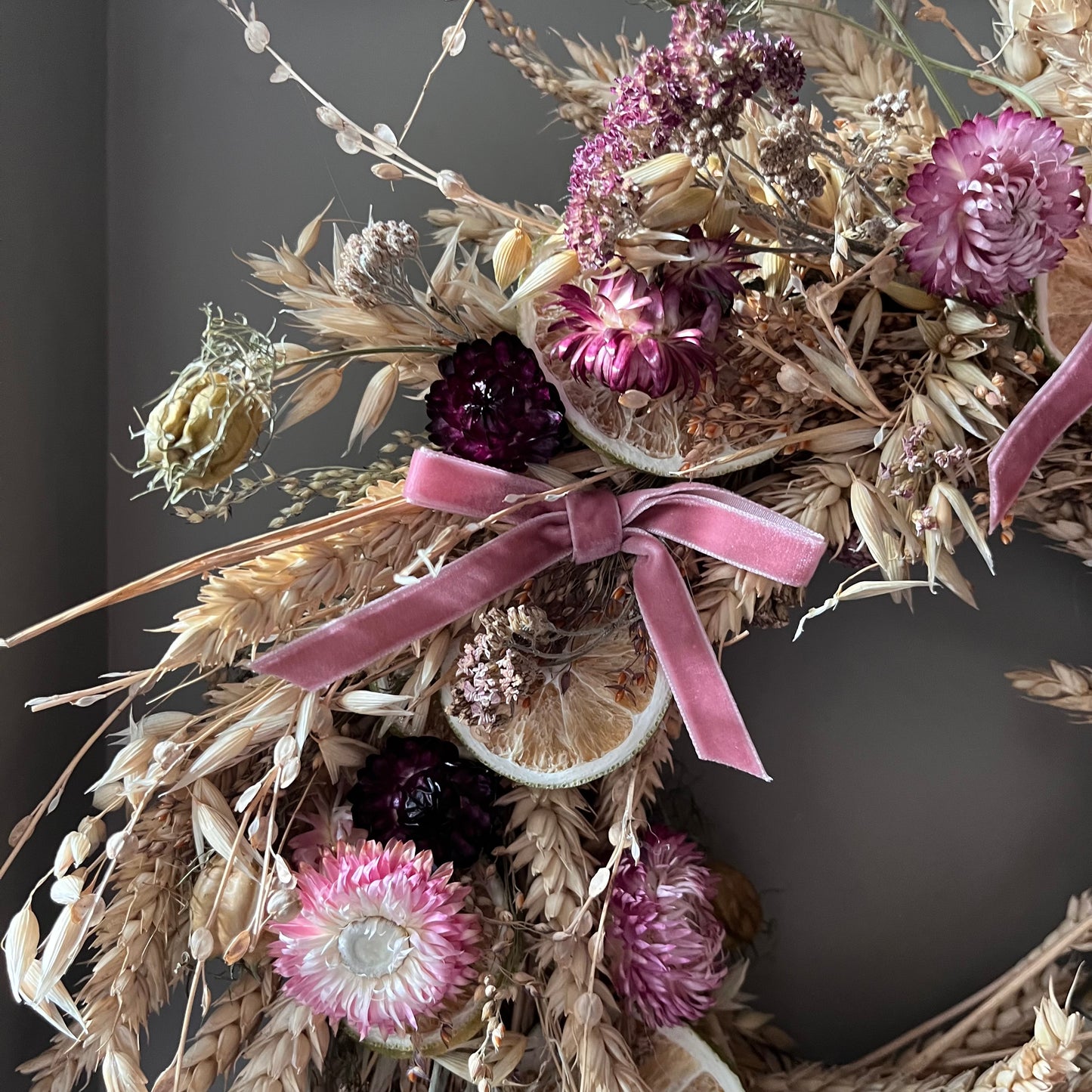 Dried flower spring wreath | Spring/ summer wreath- 34cm