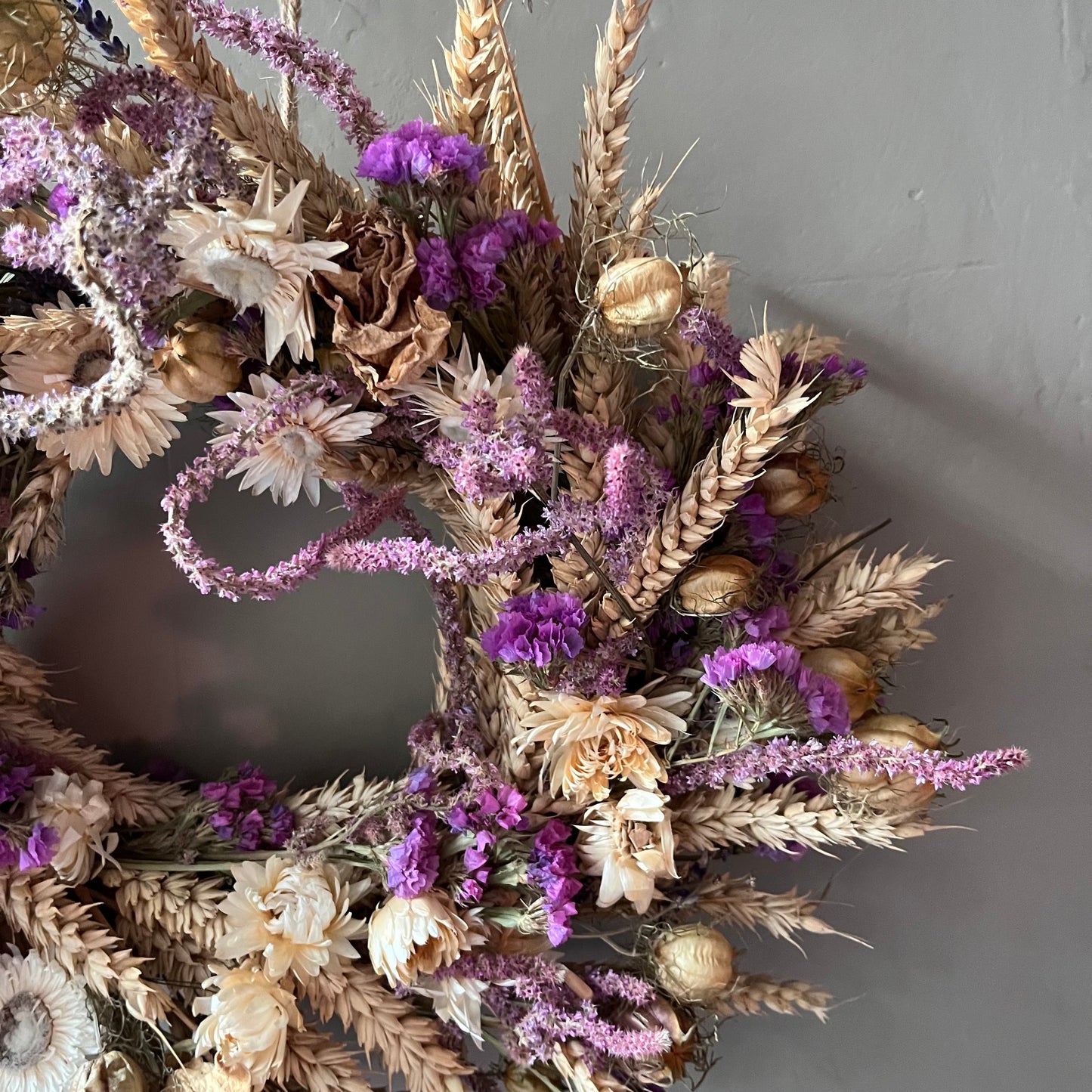 Dried flower spring wreath | Spring/ summer wreath- 34cm
