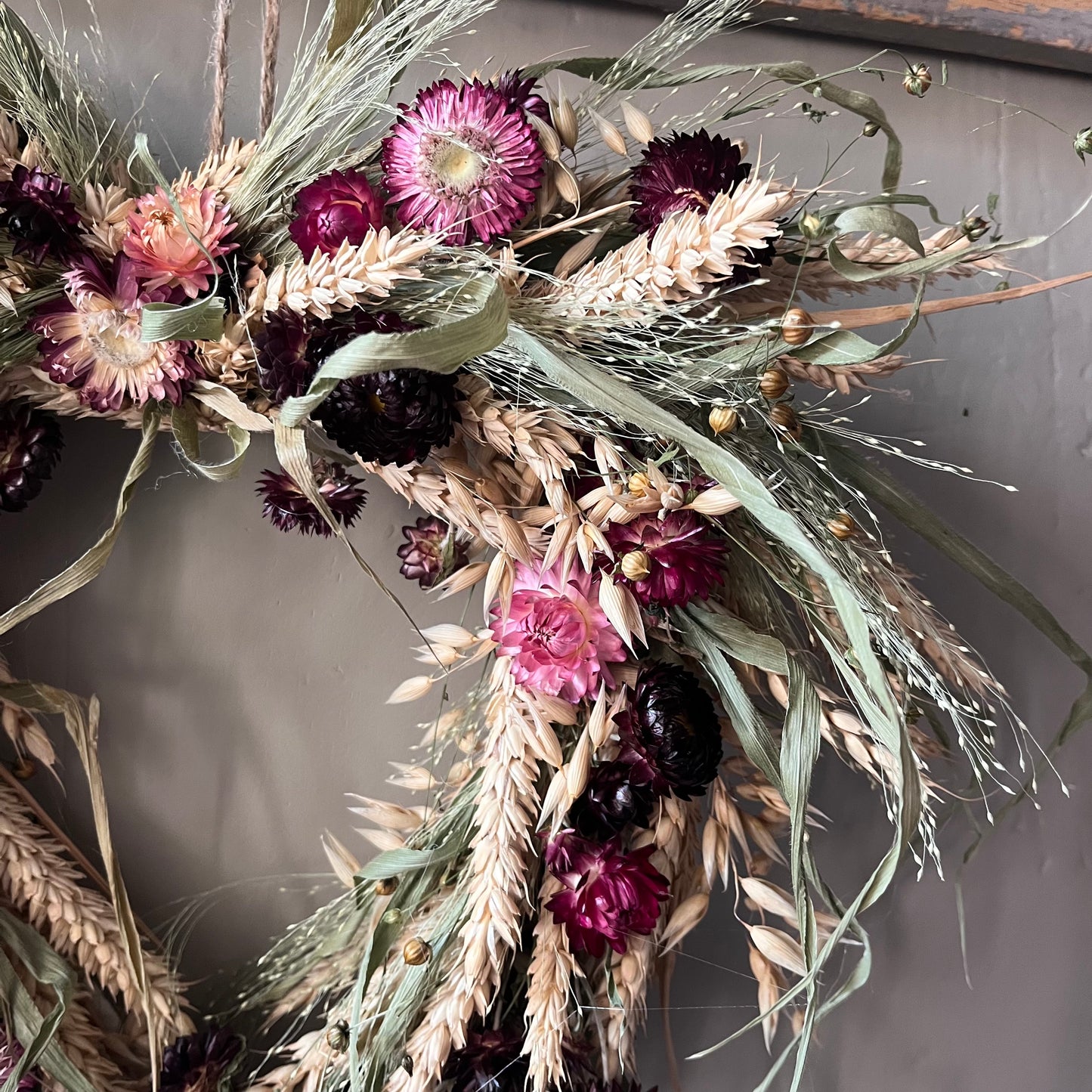 Dried Flower heart Wreath | Spring Decor | Summer wreath