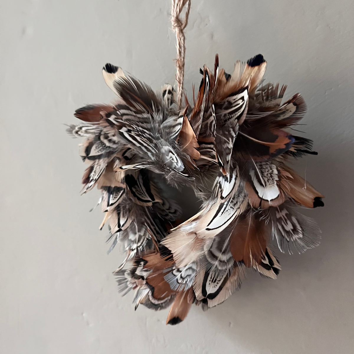 Heart shaped feather Christmas tree Decorations | Feather Bauble | 13cm