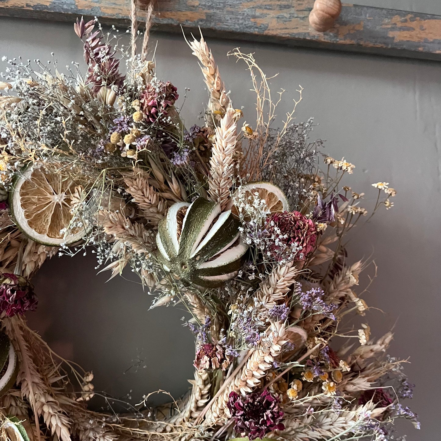 Dried flower spring wreath | Spring/ summer wreath- 34cm