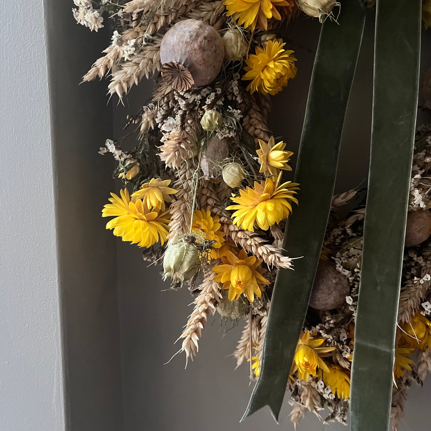 Dried Flower Valentines Wreath | Spring Decor | Heart shaped wreath