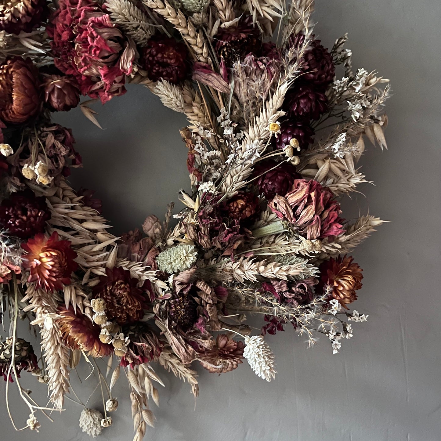 Spring wreath | Spring decorations | Dried flower wreath | Farmhouse spring decor | Small wreath | Wall hangings | 25cm