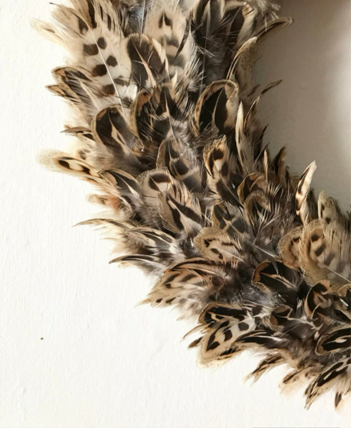 Hen Pheasant Feather Wreath | Handmade Farmhouse Decor (32-35cm)