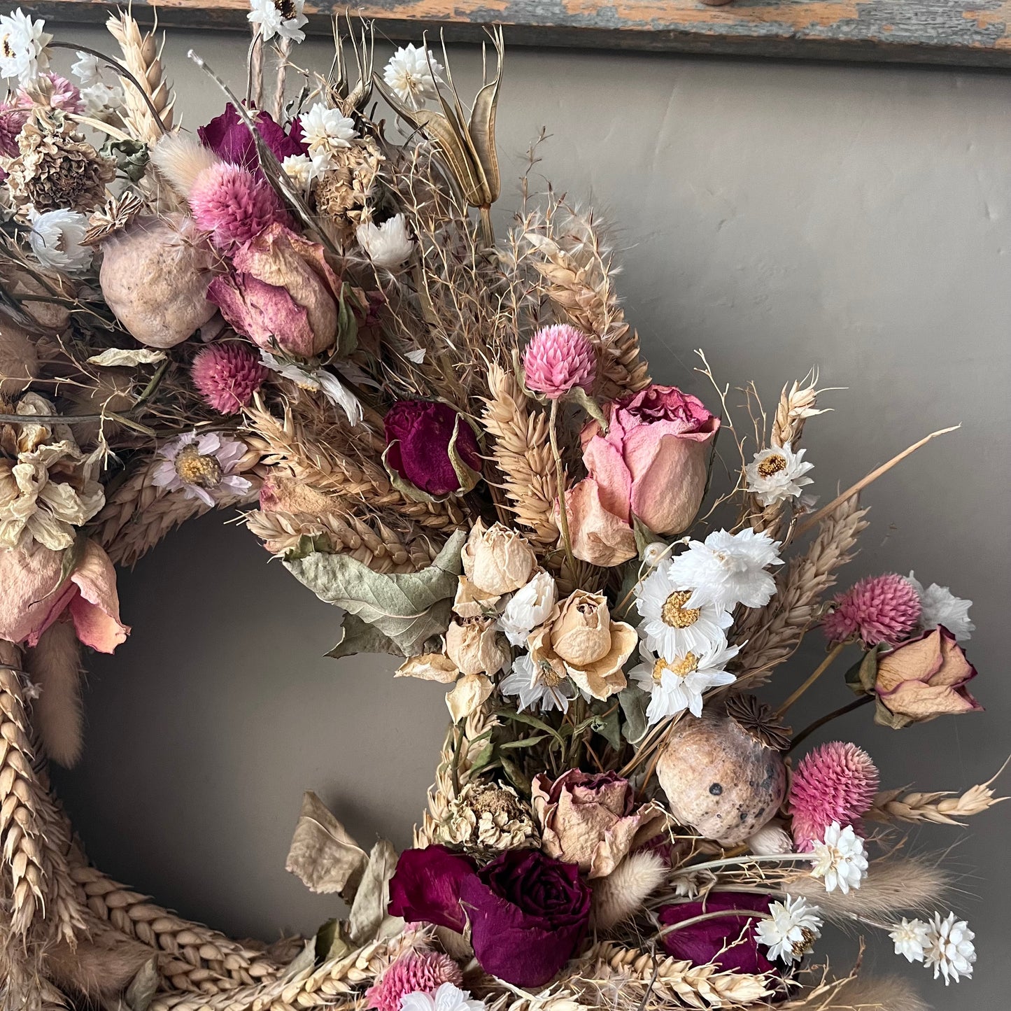 Dried flower spring wreath | Spring/ summer wreath- 34cm