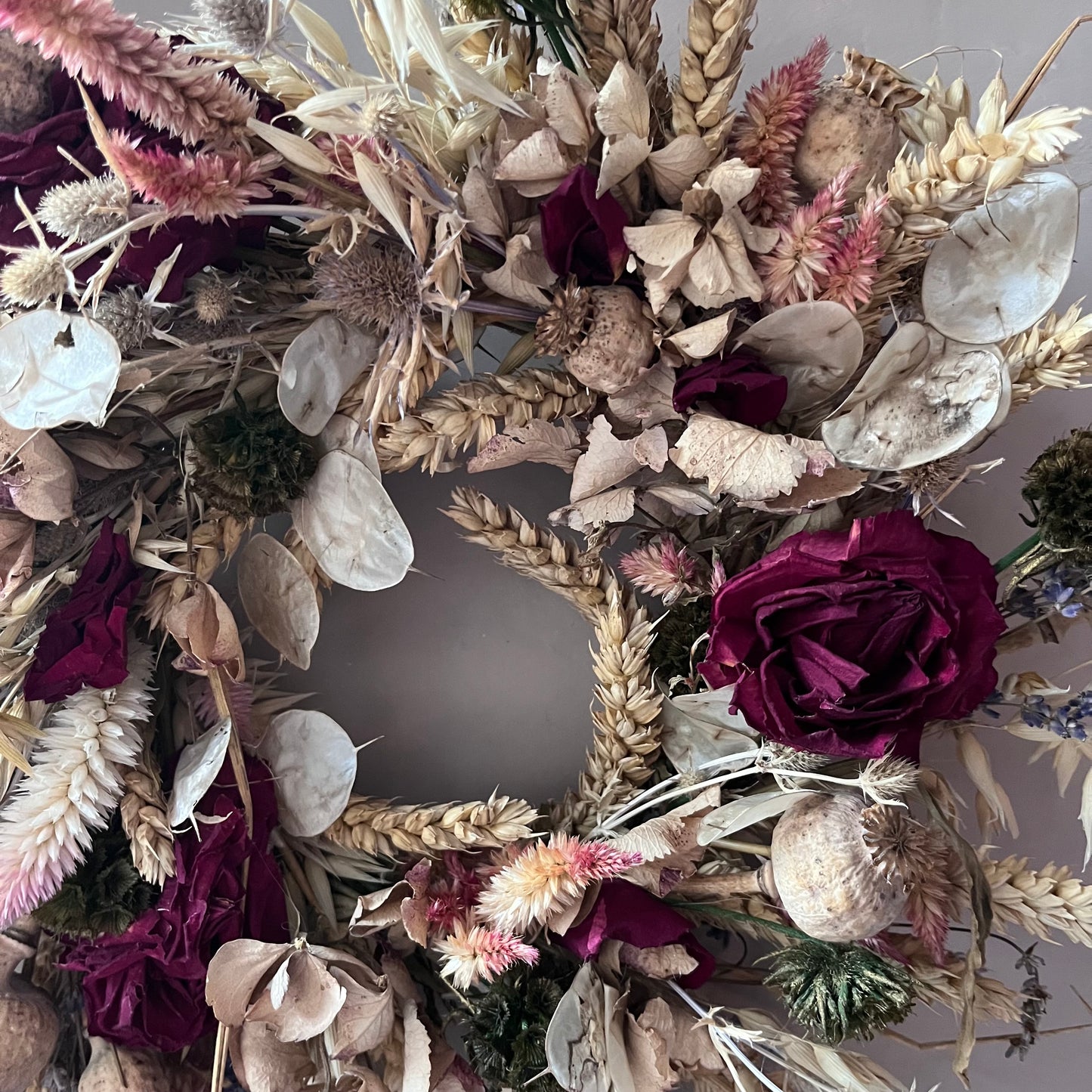 Everlasting flower | Spring inspired decor | Spring dried flowers | Small Dried Flower Wreath | Everlastings | Easter Home Decor | 25cm