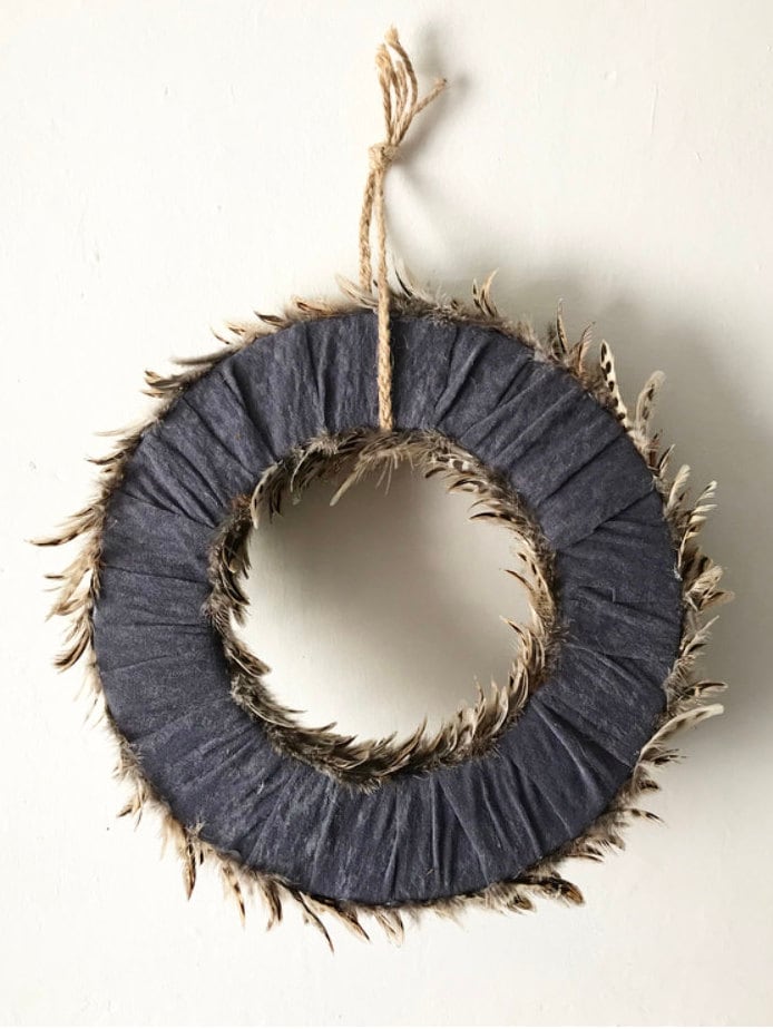 Feather wreath | Farmhouse decor | Farmhouse style | Country living | Spring Wreath | Spring door decor | Country living Home | 32-35cm