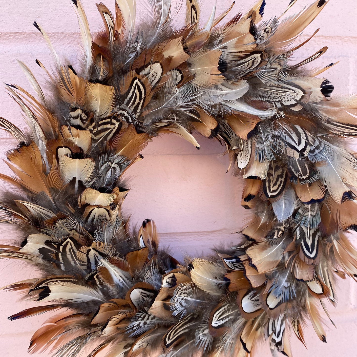 Feather wreath | Farmhouse wreath | Farmhouse decor | Front door wreath | Autumn wreath | Fall wreath | Winter home decor | 20-25cm