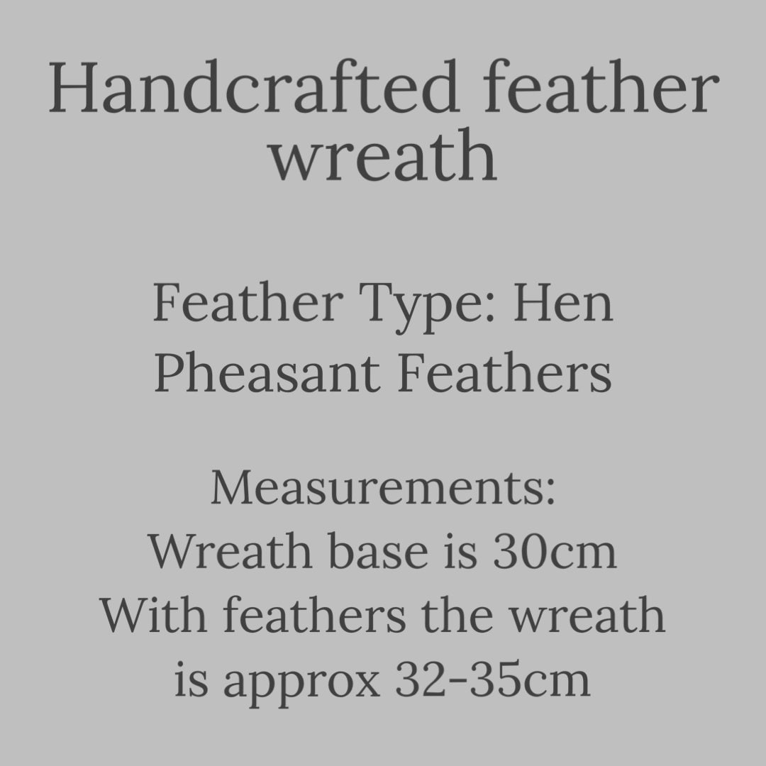 Front door decor | Door wreath | Feather wreath | Winter wreath | Christmas wreath | Decor for Winter | Winter wreath | 30-35cm