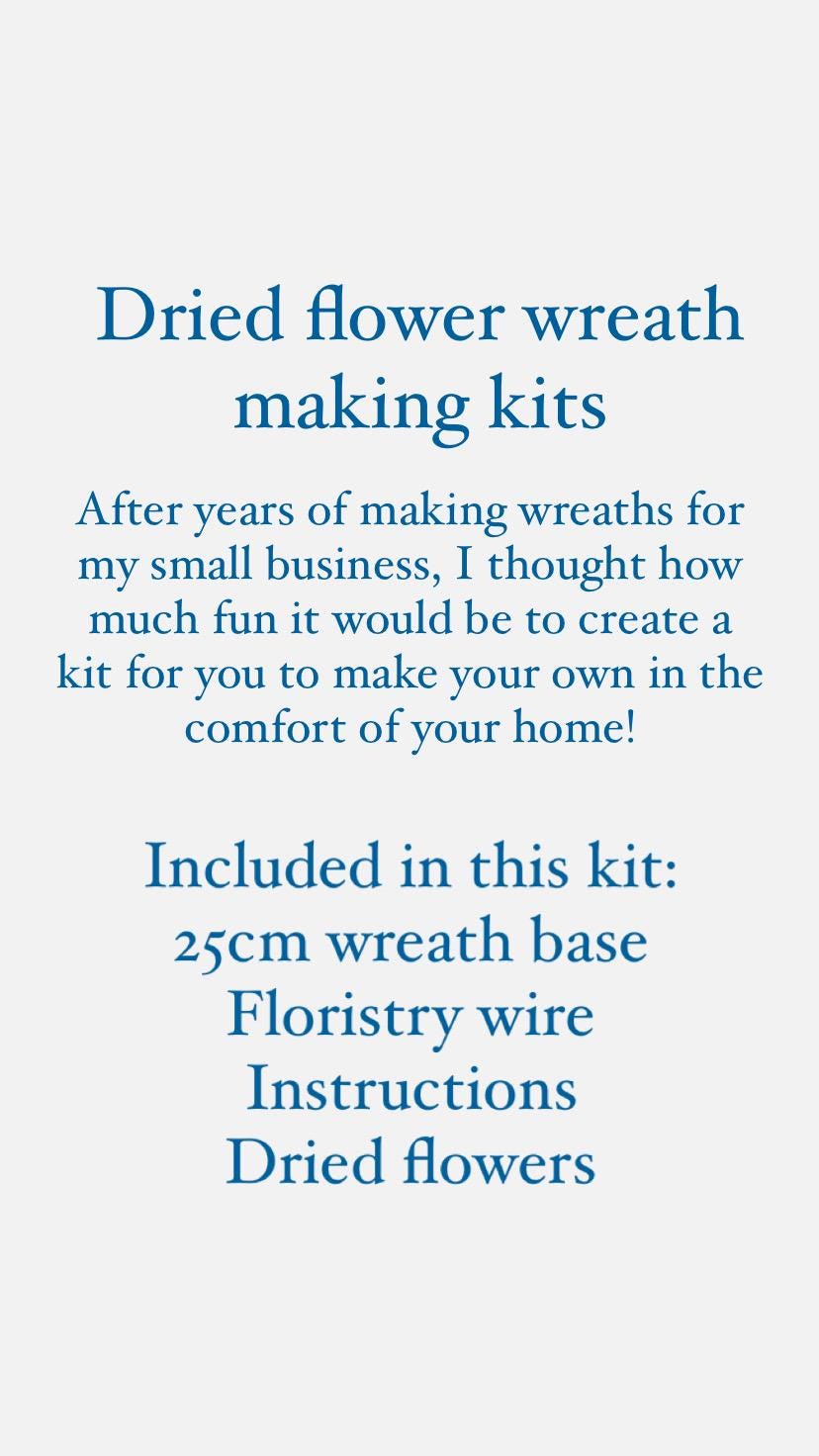 Winter wreath making kit- 25cm wreath craft kit | Christmas wreath making
