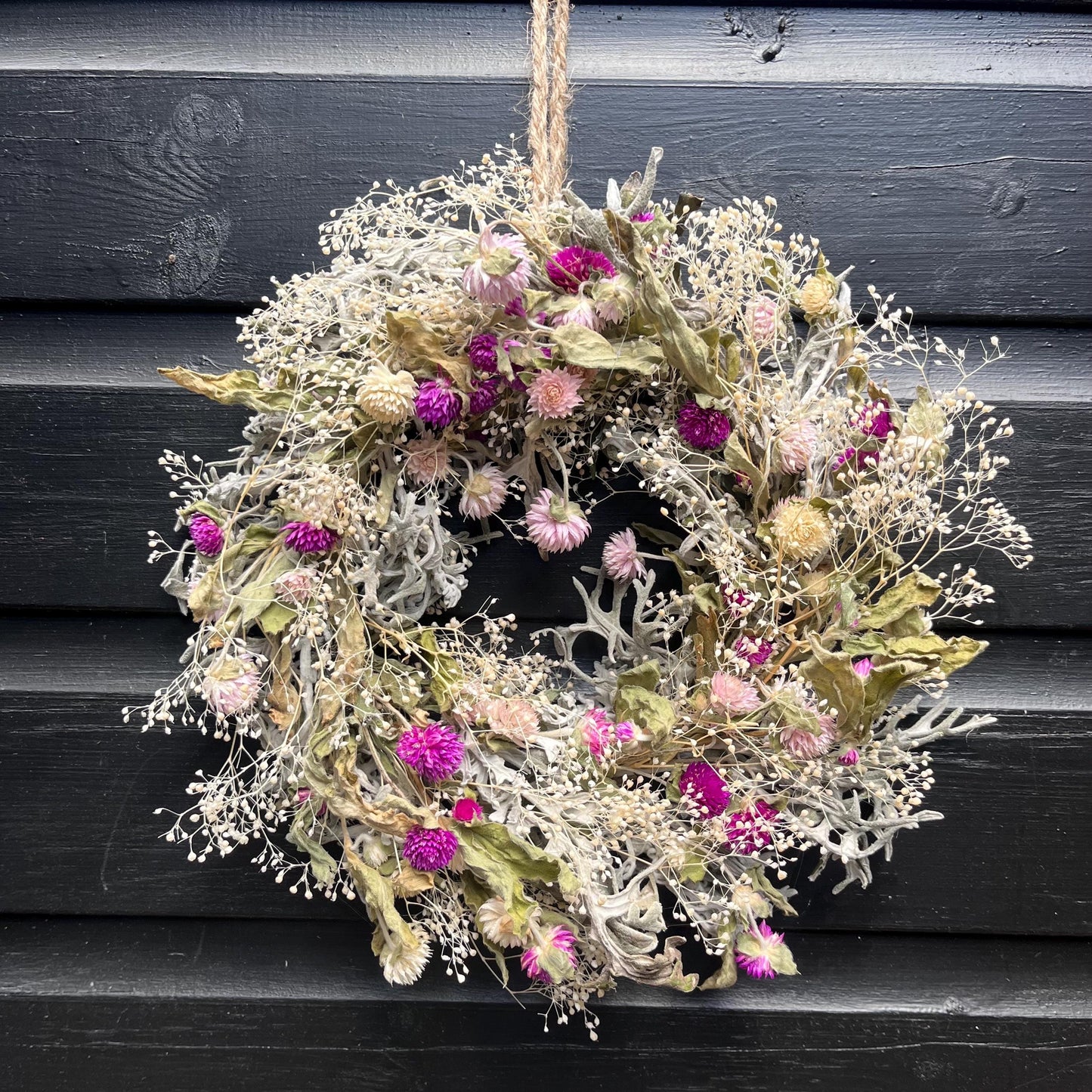 Dried flower wreath | Everlasting flower | Farmhouse style | Farmhouse home | Country living | Wreath | Farmhouse wreath | Wreath | 22cm
