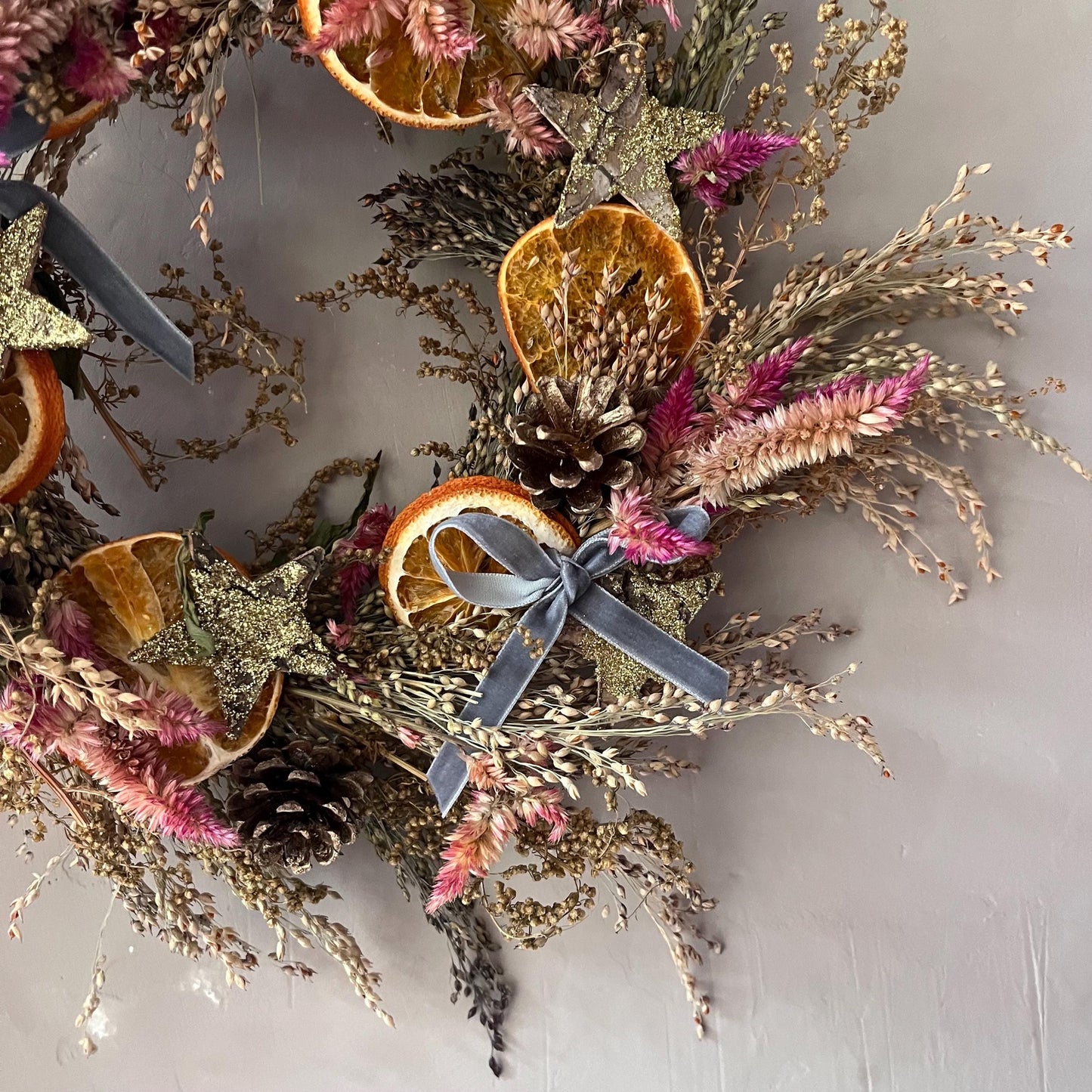 Everlasting flower | Spring inspired decor | Spring dried flowers | Small Dried Flower Wreath | Everlastings | Easter Home Decor | 25cm