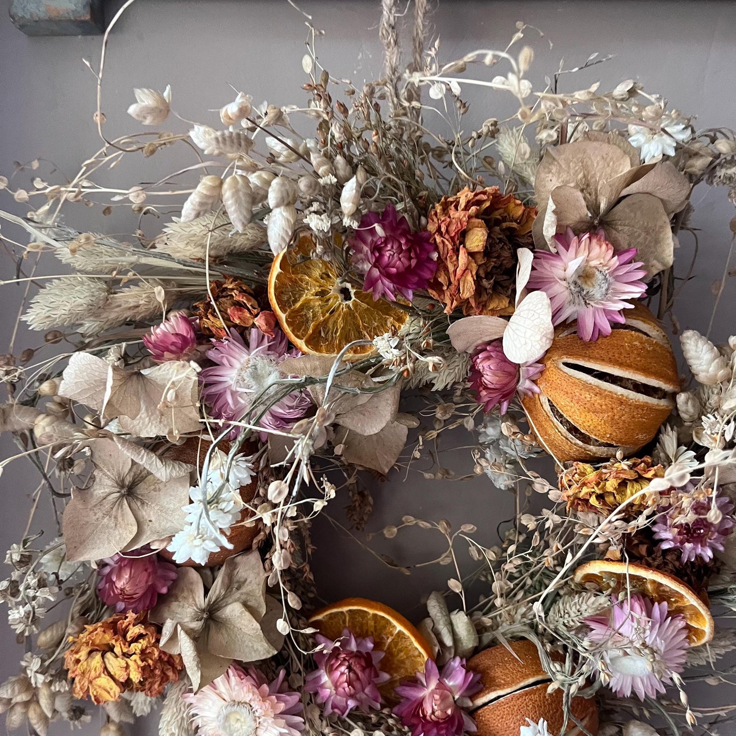 Everlasting dried flowers| Spring inspired decor | Dried flowers | summer wreath | Summer inspired decor | 23cm