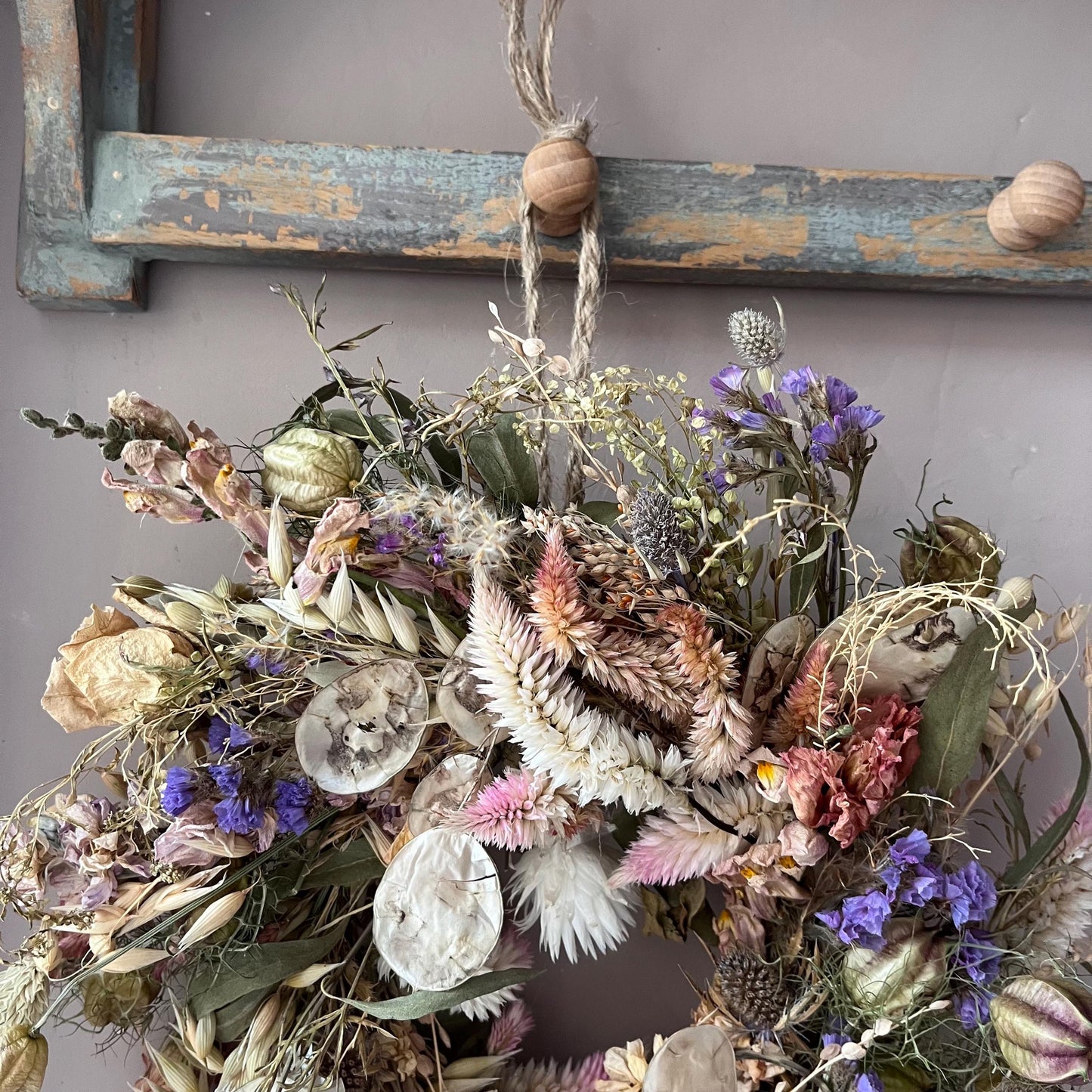 Dried flower wreath | Farmhouse style | Country living | Farmhouse wreath | Spring wreath | Spring gifts for the house | 25cm