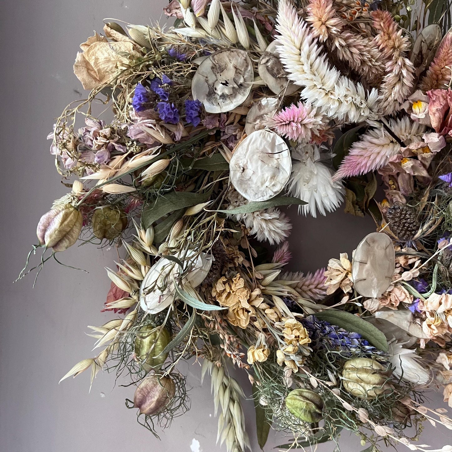 Dried flower wreath | Farmhouse style | Country living | Farmhouse wreath | Spring wreath | Spring gifts for the house | 25cm