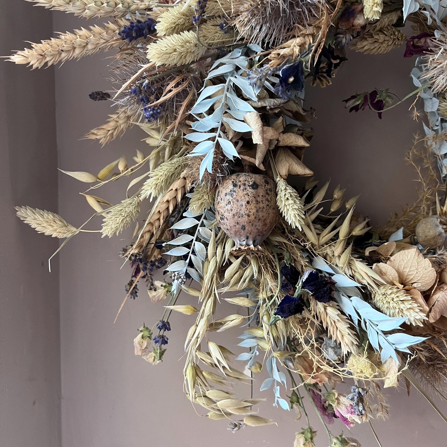 Dried flower wreath | Front door wreath | Summer decor | Summer wreath | Summer floral wreath | Everlasting decor | 24cm