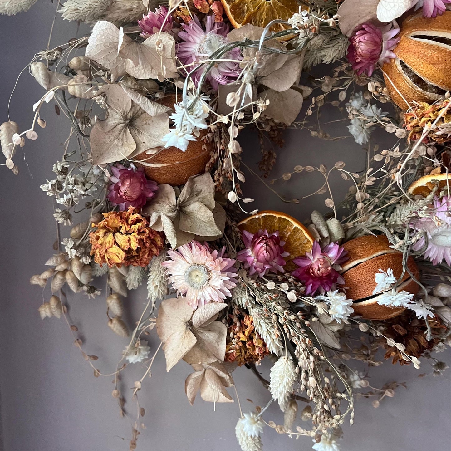 Everlasting dried flowers| Spring inspired decor | Dried flowers | summer wreath | Summer inspired decor | 23cm