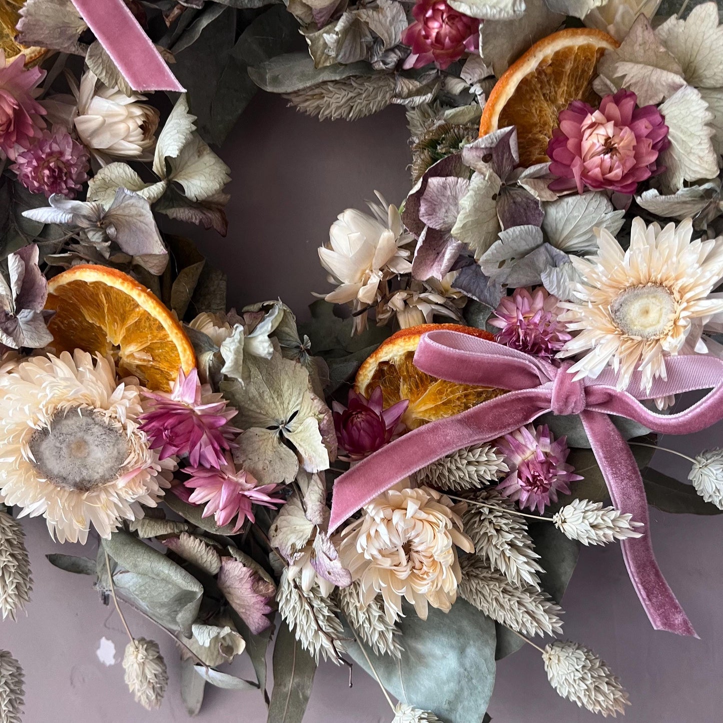 Spring wreath | Spring decorations | Dried flower wreath | Farmhouse spring decor | Small wreath | Wall hangings | 25cm