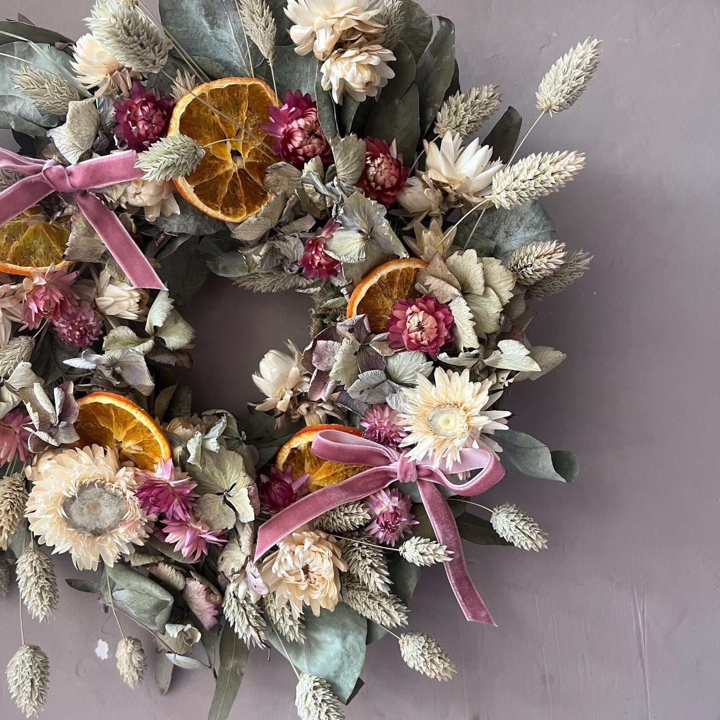 Spring wreath | Spring decorations | Dried flower wreath | Farmhouse spring decor | Small wreath | Wall hangings | 25cm