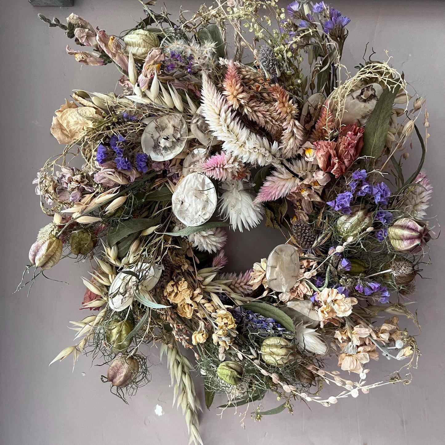 Dried flower wreath | Farmhouse style | Country living | Farmhouse wreath | Spring wreath | Spring gifts for the house | 25cm