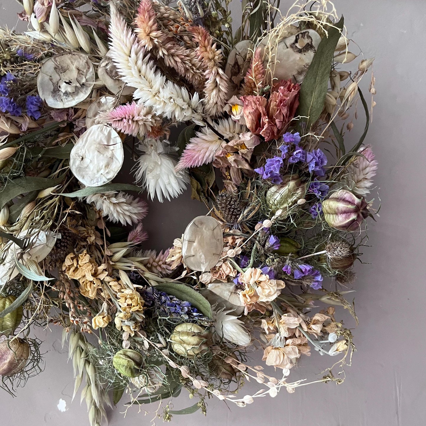 Dried flower wreath | Farmhouse style | Country living | Farmhouse wreath | Spring wreath | Spring gifts for the house | 25cm