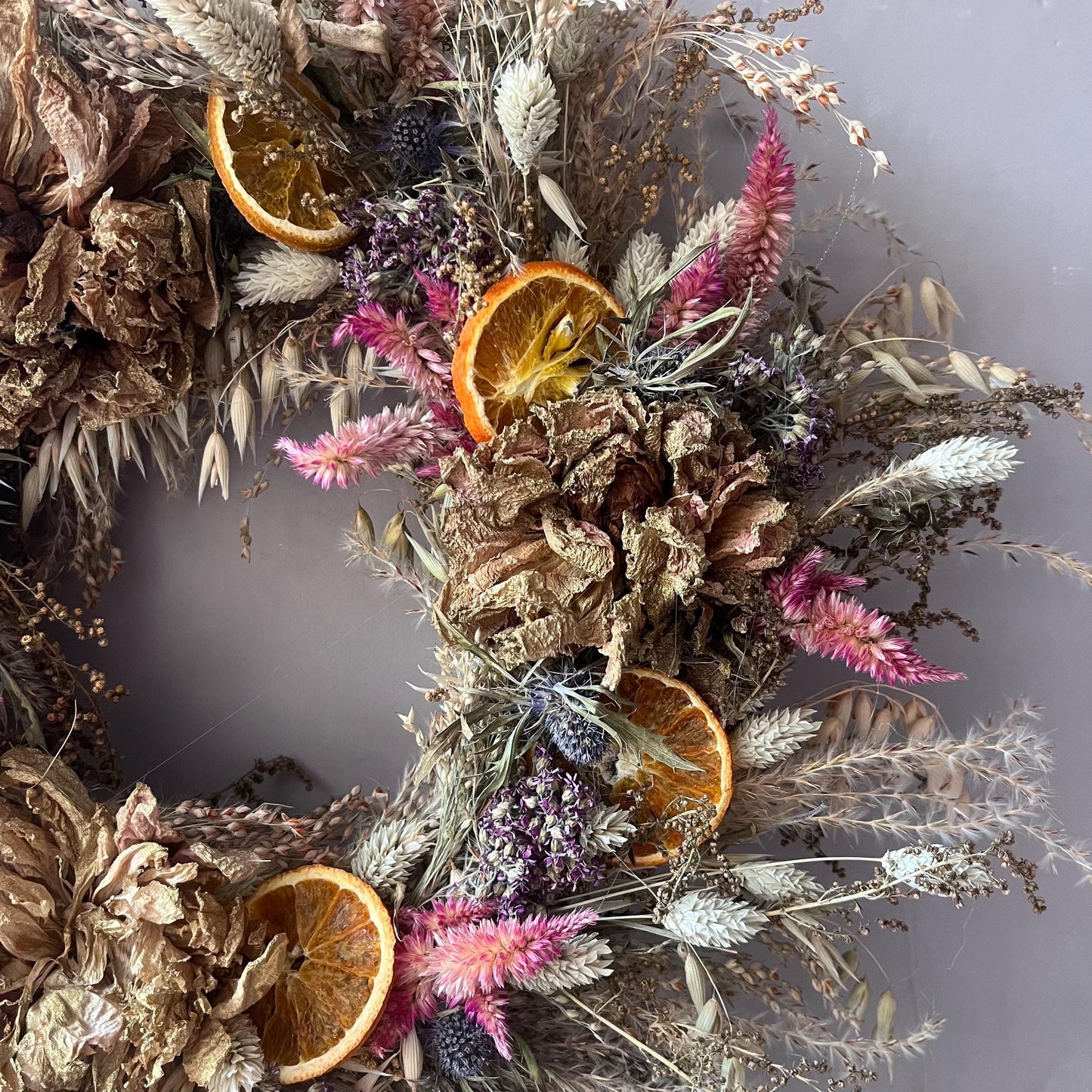 Dried flower wreath | Everlasting flower | Farmhouse style | Farmhouse home | Country living | Farmhouse wreath | Flower wreath | 30cm
