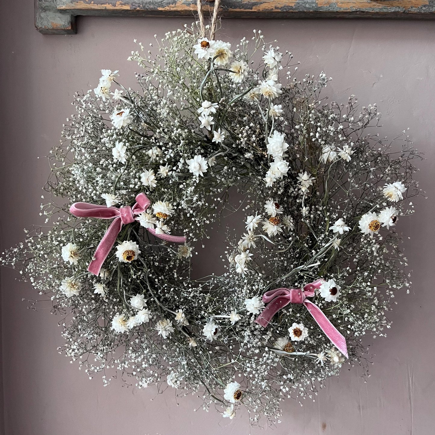Dried flower wreath | Front door wreath | Summer decor | Summer wreath | Summer floral wreath | Everlasting decor | 24cm
