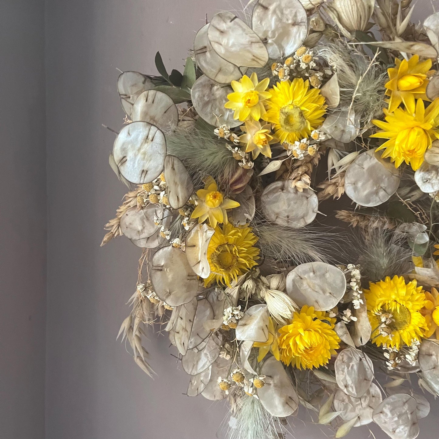 Autumn wreath | Autumnal decorations | Dried flower wreath | Farmhouse spring decor | Small wreath | Wall hangings | 25cm