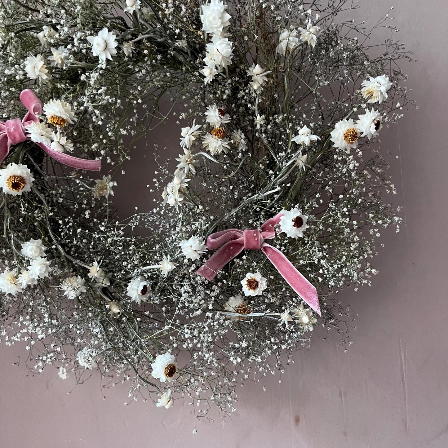 Dried flower wreath | Front door wreath | Summer decor | Summer wreath | Summer floral wreath | Everlasting decor | 24cm