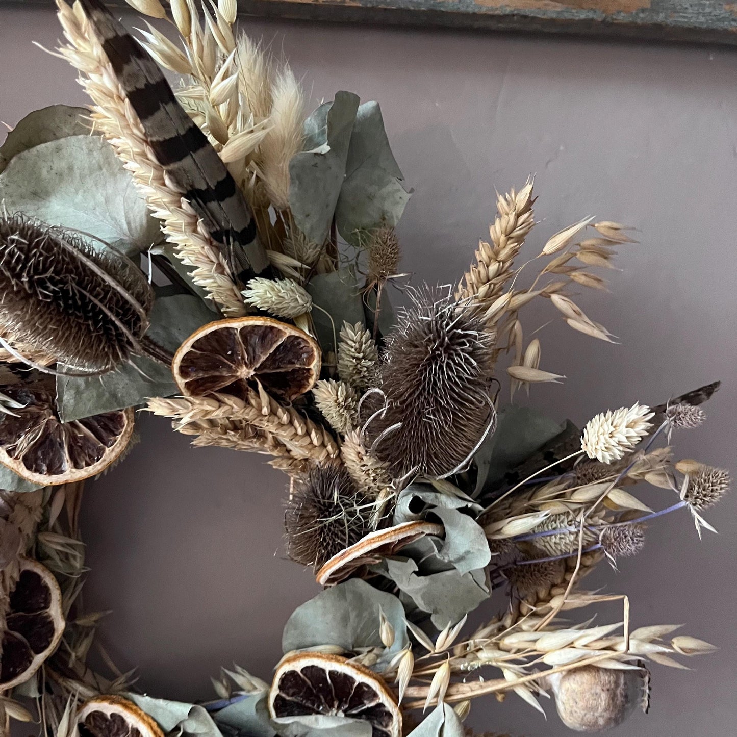 Everlasting flower | Autumn inspired decor | Autumn dried flowers | Small Dried Flower Wreath | Everlastings | Autumnal Home Decor | 25cm