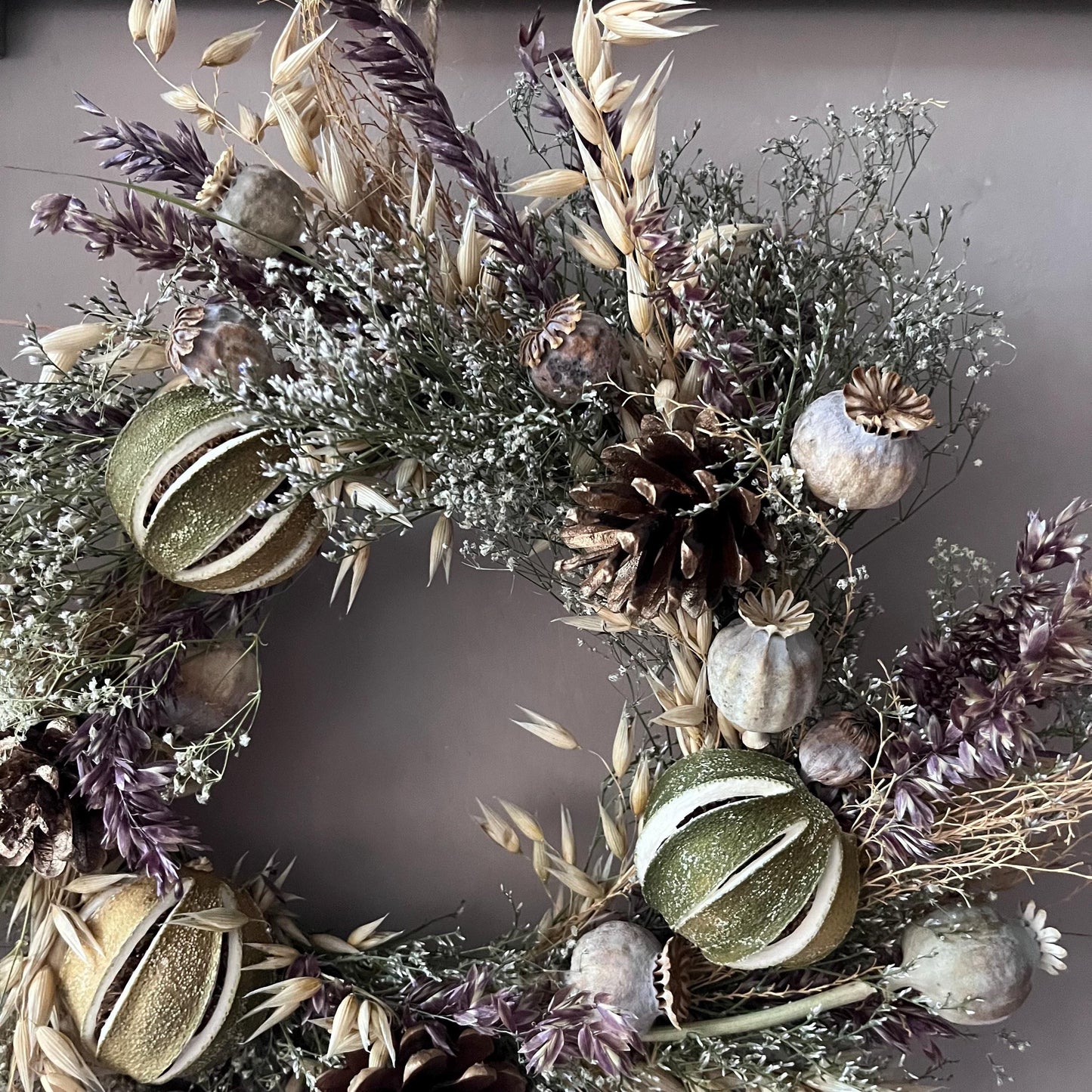 Everlasting flower | Winter inspired decor | Winter dried flowers | Small Dried Flower Wreath | Everlastings | Christmas Home Decor | 25cm