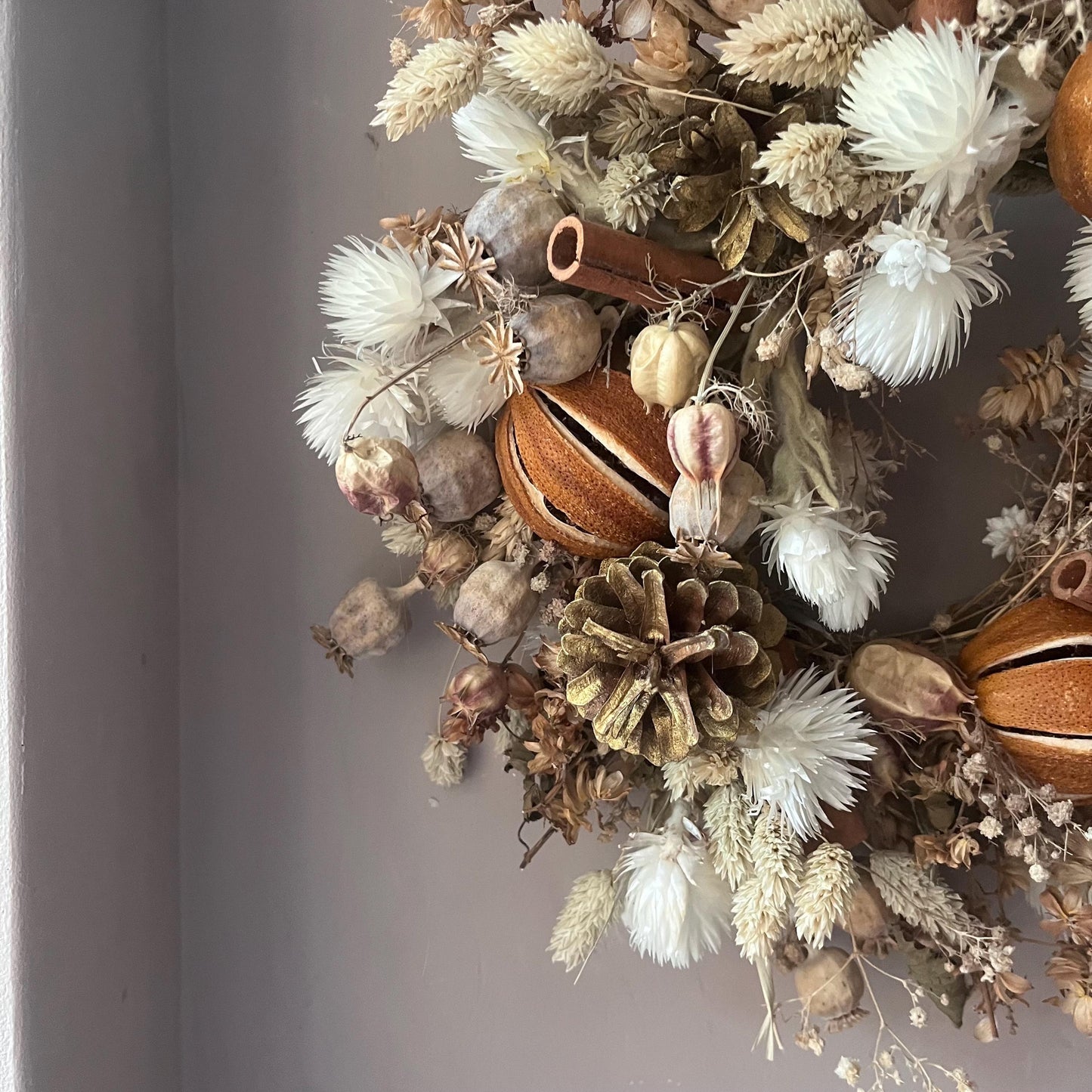 Everlasting dried flowers| Autumn inspired decor | Dried flowers | Autumn wreath | Autumnal inspired decor | 23cm