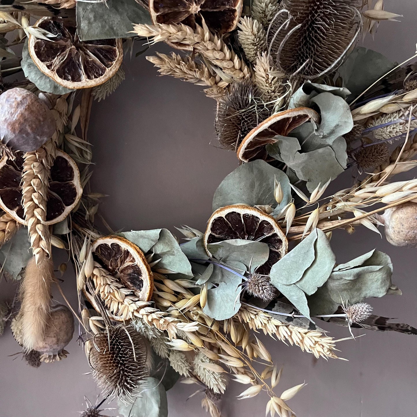 Everlasting flower | Autumn inspired decor | Autumn dried flowers | Small Dried Flower Wreath | Everlastings | Autumnal Home Decor | 25cm
