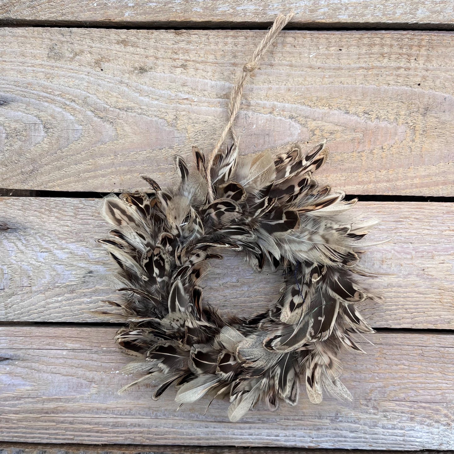 Handcrafted Feather Christmas Bauble | Farmhouse Tree Decoration