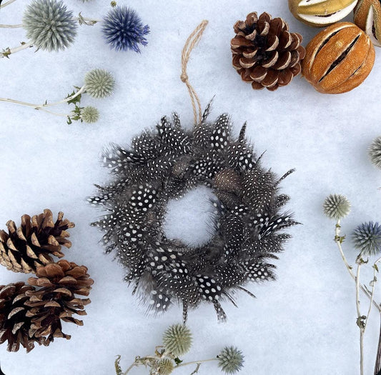 Christmas bauble | Tree decorations | Christmas tree bauble | Farmhouse Christmas | Feather Christmas decorations | Bauble for Christmas