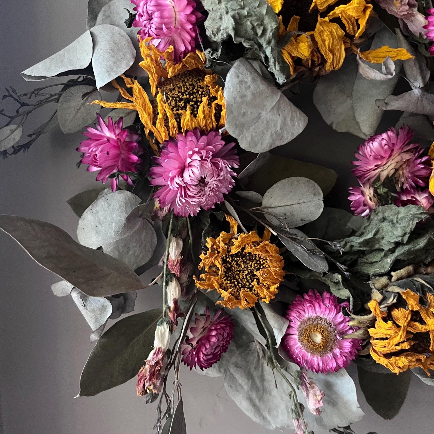 Everlasting dried flowers| Autumn inspired decor | Dried flowers | Autumn wreath | Autumnal inspired decor | 23cm