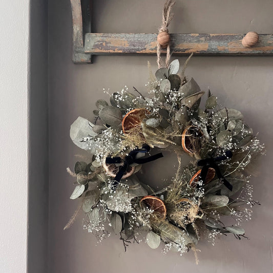 Everlasting flower | Autumn inspired decor | Autumn dried flowers | Small Dried Flower Wreath | Everlastings | Autumnal Home Decor | 25cm
