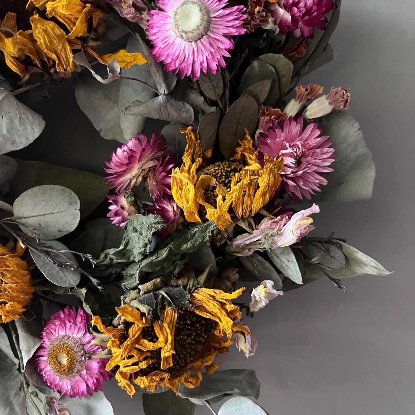 Everlasting dried flowers| Autumn inspired decor | Dried flowers | Autumn wreath | Autumnal inspired decor | 23cm