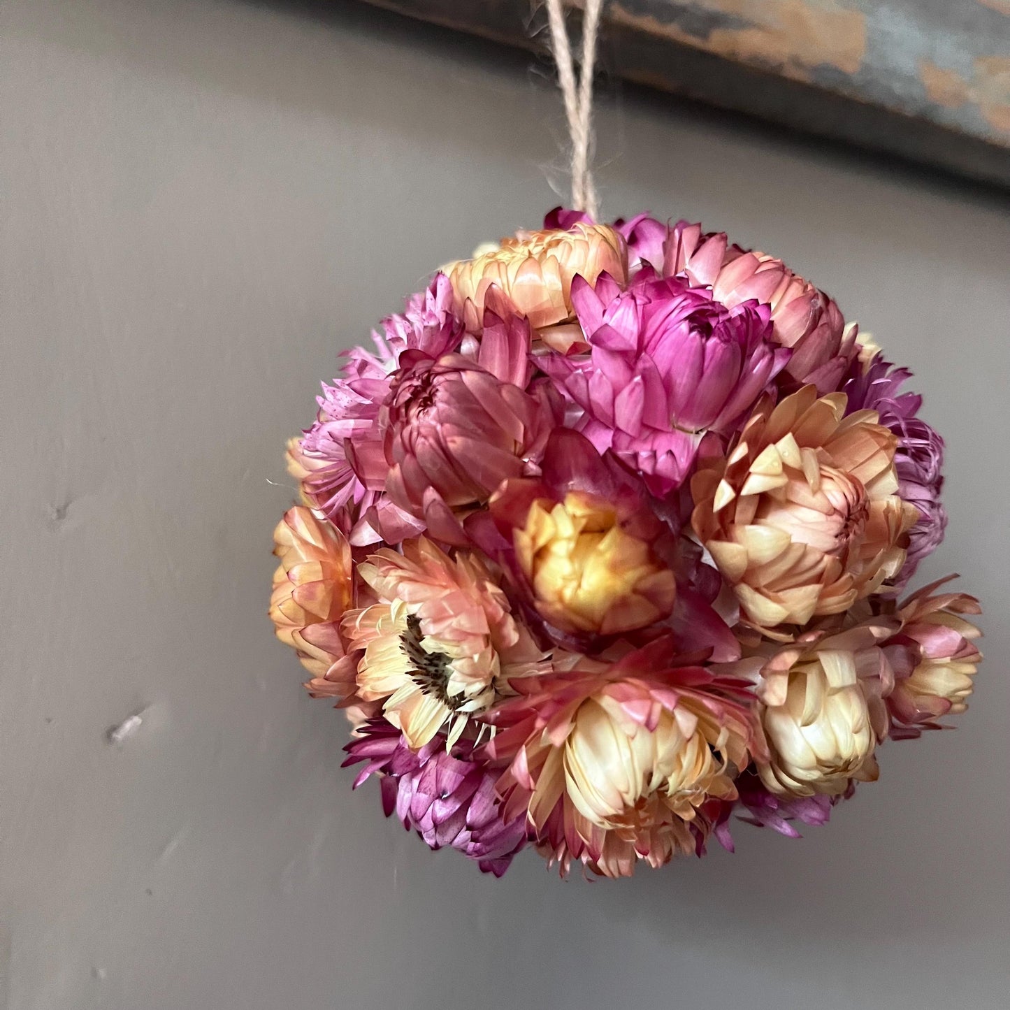 Christmas tree decorations- Dried flower bauble