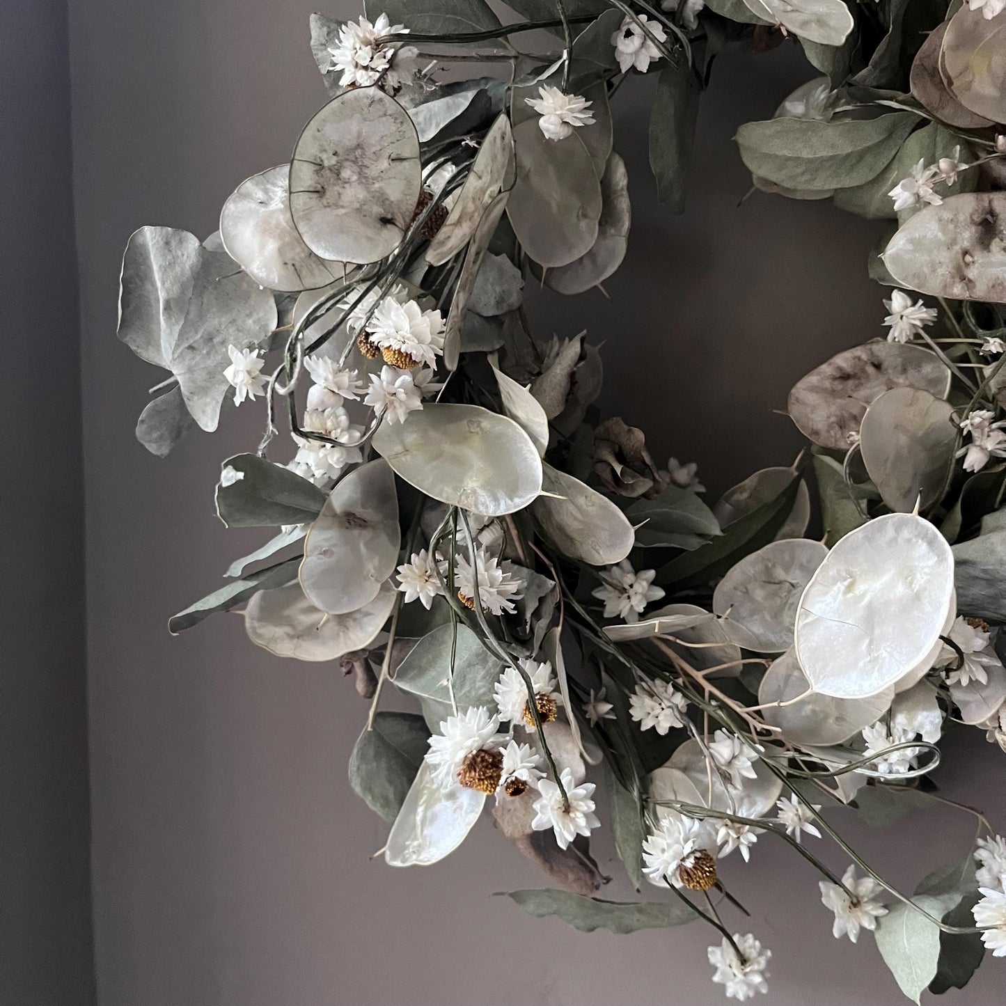 Winter wreath | Winter decorations | Dried flower wreath | Farmhouse Christmas decor | Small wreath | Wall hangings | 25cm