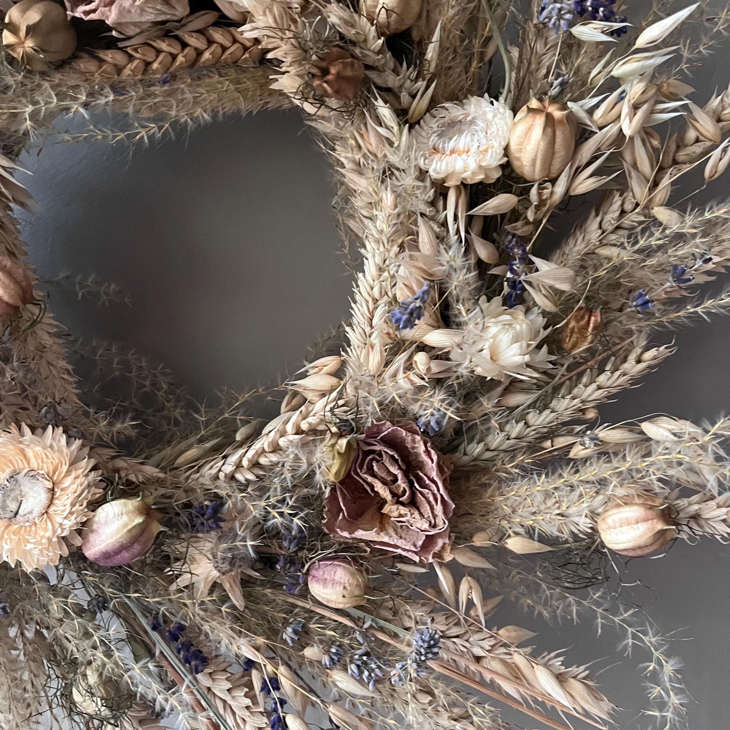 Dried flower winter wreath | Christmas wreath 34cm