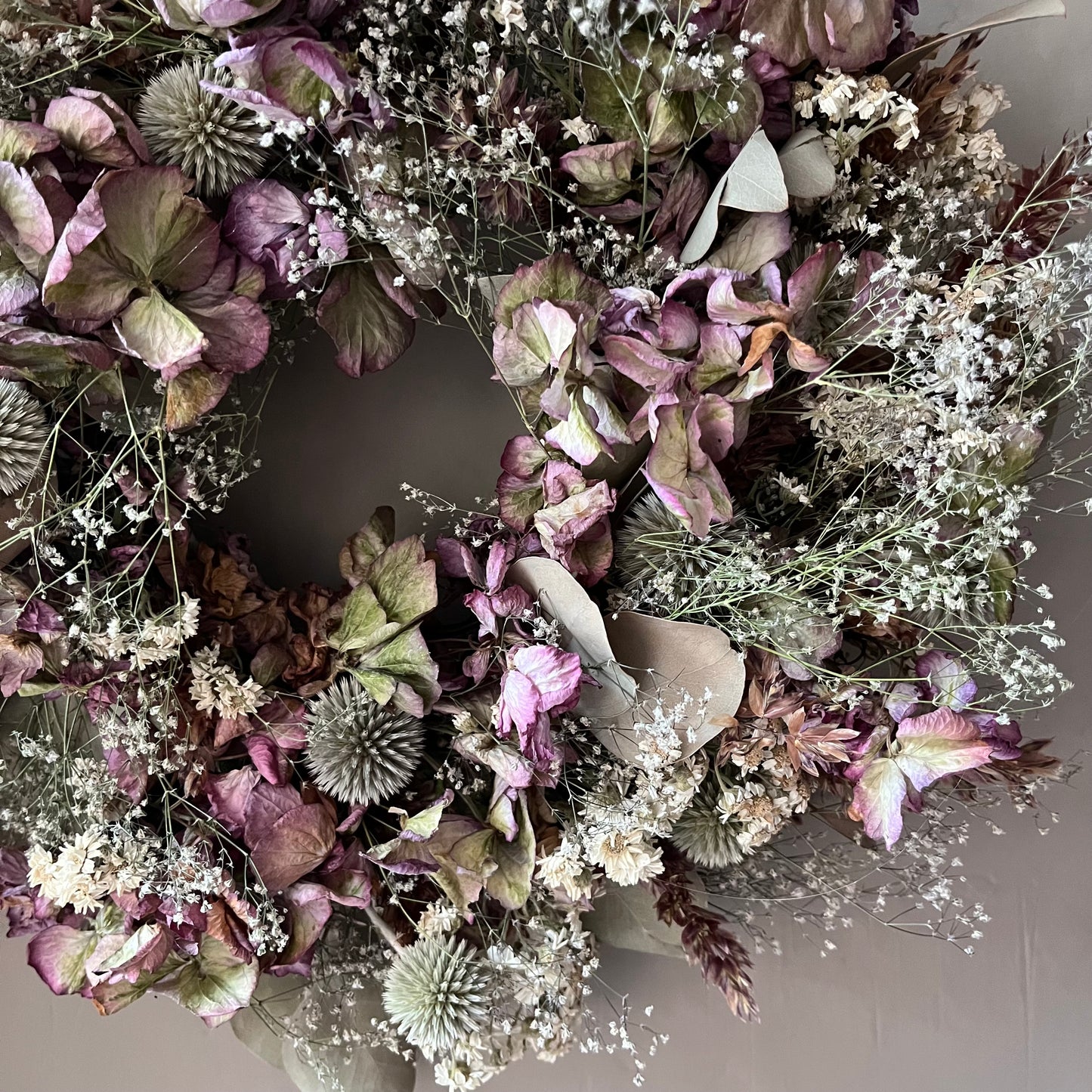 Dried Flower Wreath: Winter Decor - 30cm