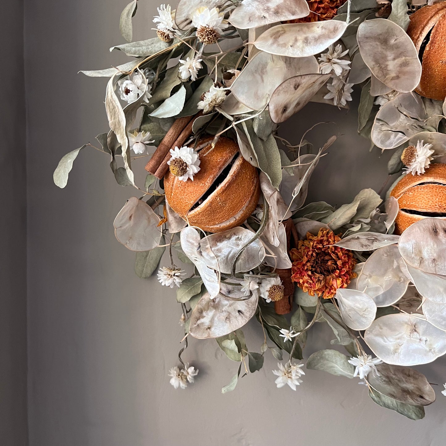 Dried flower wreath | Summer Farm house decor | 22cm