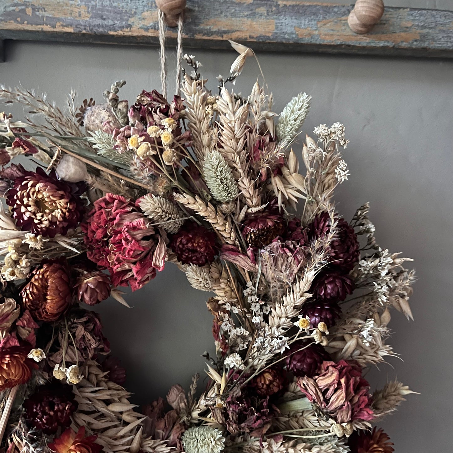 Spring wreath | Spring decorations | Dried flower wreath | Farmhouse spring decor | Small wreath | Wall hangings | 25cm