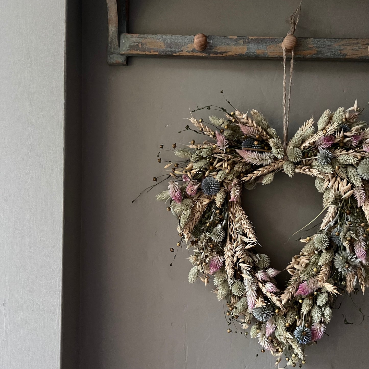 Dried Flower heart Wreath | Spring Decor | Valentines gift