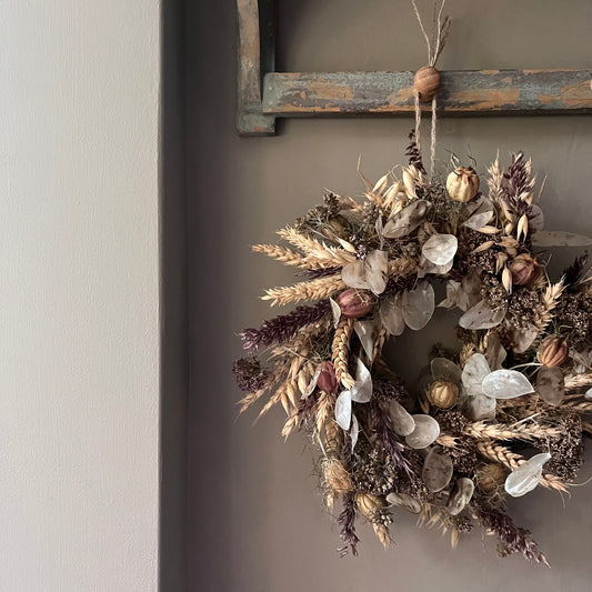 Dried flower wreath | Farmhouse style | Country living | Farmhouse wreath | Spring wreath | 25cm