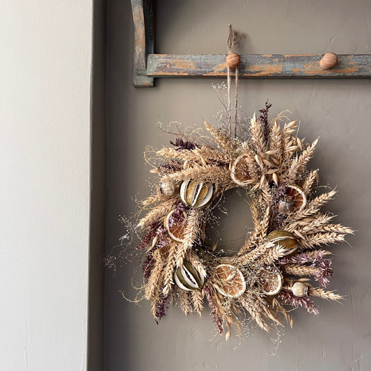 Dried Flower Wreath | Cottagecore Summer Decor (25cm)