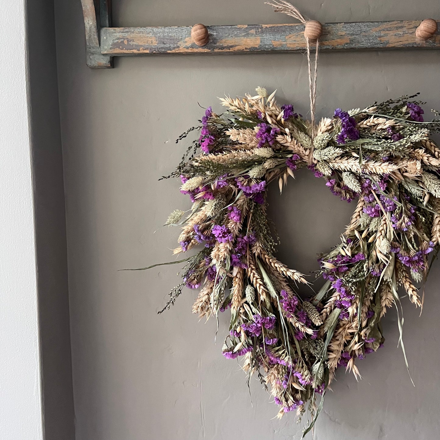 Dried Flower Spring/ Easter Wreath | Heart shaped decor