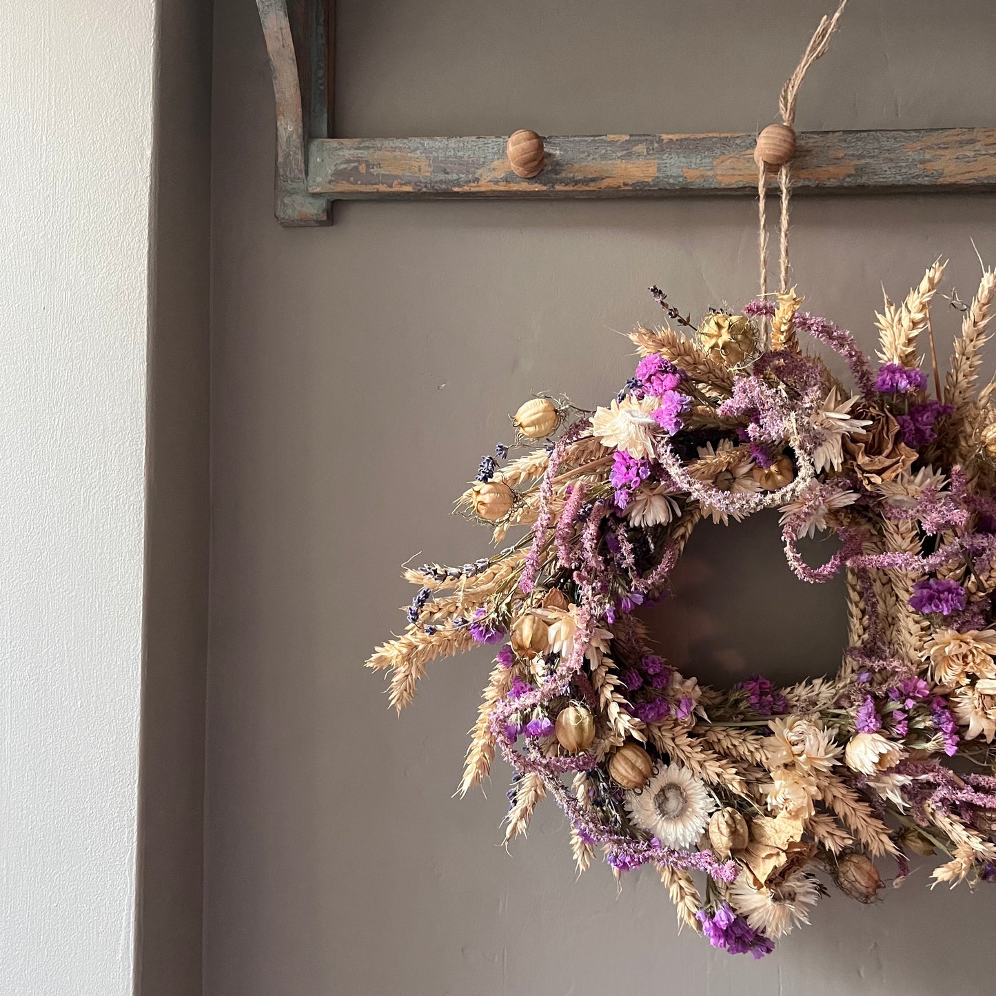 Dried flower spring wreath | Spring/ summer wreath- 34cm