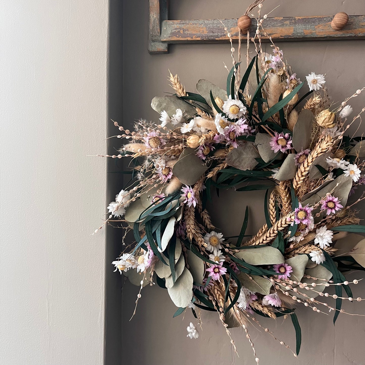 Dried flower spring wreath | Spring/ summer wreath- 34cm